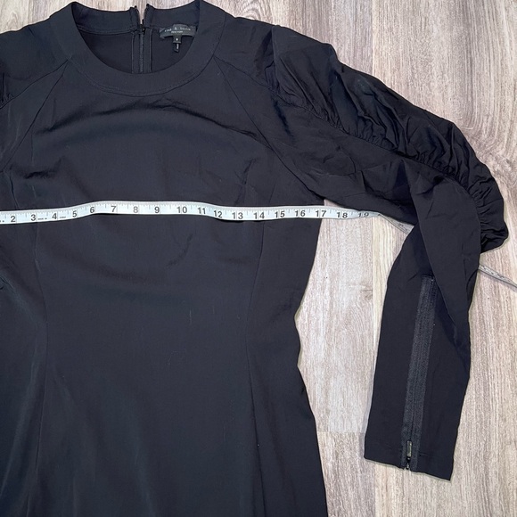 Rag & Bone Stephanie Black Long Sleeve Dress Size 8 - Picture 8 of 12